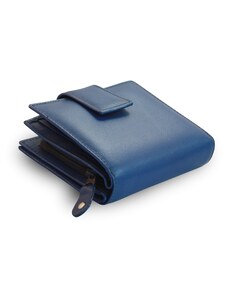 Arwel Modrá dámská kožená peněženka se zápinkou 511-5937-97