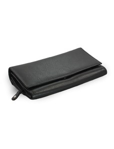 Arwel Černá dámská psaníčková kožená peněženka s klopnou 511-2120-60