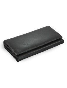 Arwel Černá dámská psaníčková kožená peněženka s klopnou 511-4233-60