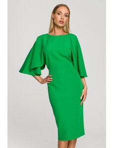 MOE Svetlozelené šaty so širokými rukávmi M700