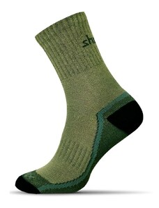 Buďchlap Tmavo-zelené pohodlné pánske ponožky Sensitive