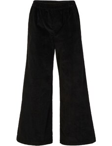 bonprix Široké kordové nohavice s pohodlným vysokým pásom, dĺžka po členky, farba čierna, rozm. 54