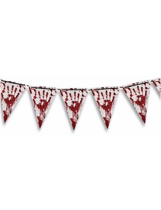 Guirca Banner vlajky - Halloween krvavé odtlačky rúk 300 cm