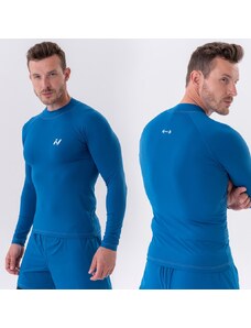 NEBBIA - Pánske tričko s dlhým rukávom na cvičenie 328 (blue)