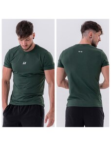 NEBBIA - Pánske bavlnené športové tričko 327 (dark green)