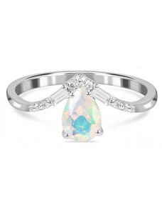 Klenoty Amber Luxusný strieborný prsteň s opálom a topazy Princess