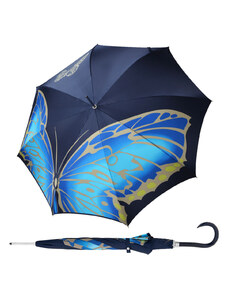 Doppler Manufaktur Elegance Butterfly - luxusný dámsky palicový dáždnik modrá 96/95