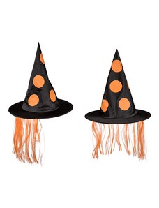 Čarodejnícky klobúk s oranžovými vlasmi