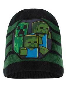Fashion.uk Teplá úpletová čiapka Minecraft - Creeper a Zombie