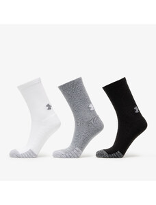 Pánske ponožky Under Armour Heatgear Crew 3-Pack Socks Gray/ White