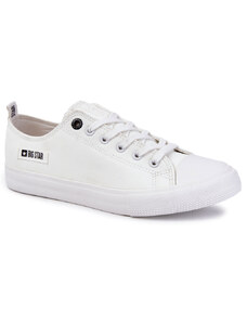 BIG STAR SHOES Men's Low Leather Sneakers Big Star KK174008 White