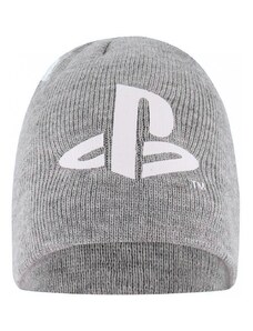 Fashion.uk Detská zimná úpletová čiapka PlayStation - oficiálny licenčný produkt - sivá