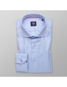 Willsoor Pánska košeľa slim fit svetlomodrá s jemným prúžkovaným vzorom 14479