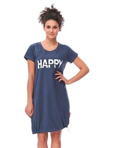 DN Nightwear Materská nočná košeľa Happy mommy tmavo modrá