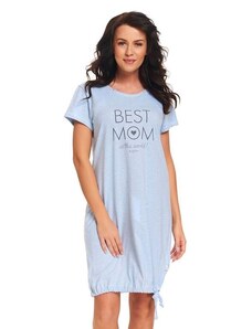 DN Nightwear Materská nočná košeľa Best mom modrá