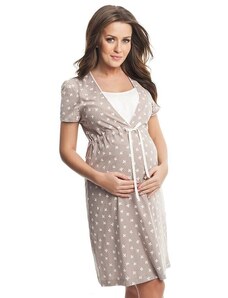 Dorota Dojčiaca a tehotenská nočná košeľa Beáta béžová