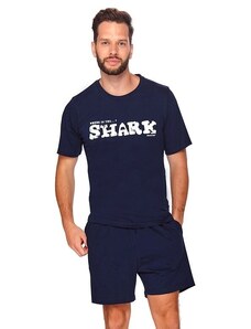 DN Nightwear Pánske pyžamo Shark tmavo modré