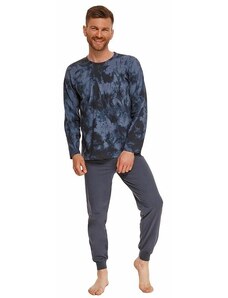 Taro Pánske pyžamo Greg modré batikované