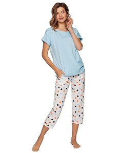 Cana Luxusné dámske pyžamo Lenka modré