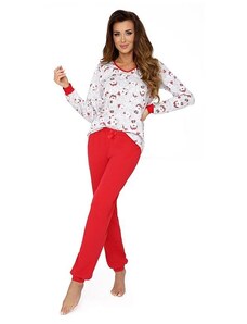 Donna Luxusné dámske pyžamo Teddy sivo-červené