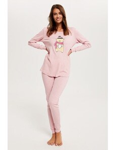 Italian Fashion Dámske pyžamo Baula ružové s medveďom