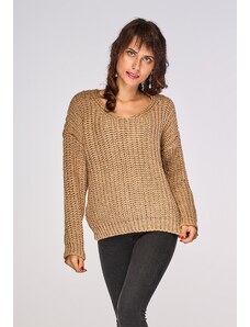 Benatki Vlnený sveter, tmavobéžový