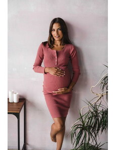 milk & love Tehotenské šaty na dojčenie Tummy Dusty Cedar