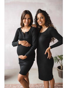 milk & love Tehotenské šaty na dojčenie Tummy Black