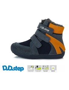 Detské chlapčenské zimné BAREFOOT topánky D.D.step royal blue W063-381