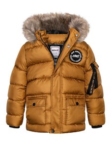 Minoti Chlapčenský nylonový kabát Puffa, Minoti, 11COAT 26, hnedý