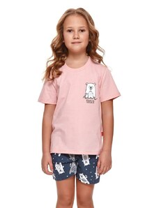 DN Nightwear Dívčí pyžamo Bear růžové