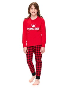 DN Nightwear Dievčenské pyžamo Princess červené