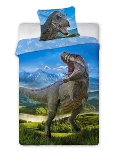 Faro Detské obliečky s dinosaurom T-Rex modré