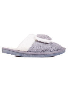 Women's slippers with bow Shelvt gray