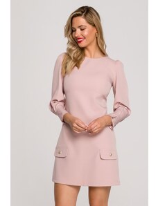 Makover Ružové krátke šaty K148