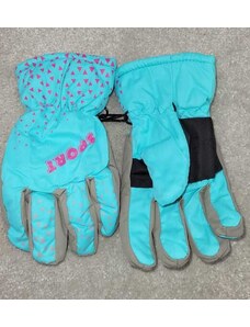 Detské rukavice do snehu tyrkysové