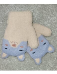 Detské rukavice palčiaky macko béžová