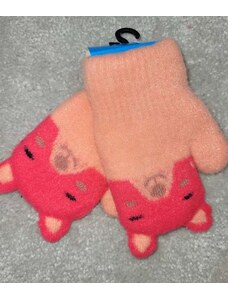 Detské rukavice palčiaky macko pomarančová