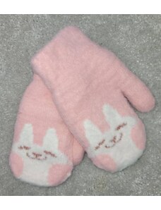 Detské rukavice macko palčiaky svetlo ružová