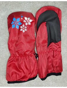 Detské rukavice palčiaky do snehu červené