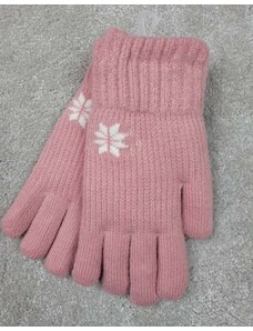 Dámske rukavice zateplené ružové