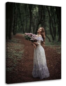 Gario Obraz na plátne Žena v šatách a kvetoch - Maryna Khomenko Rozmery: 40 x 60 cm