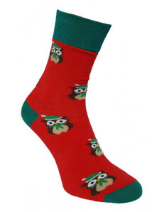 FoxySoxy Dospelé ponožky Vianočná sova
