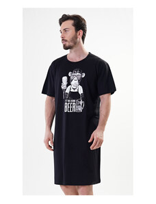 Cool Comics Pánska nočná košeľa s krátkym rukávom Opice, farba černá, 100% bavlna