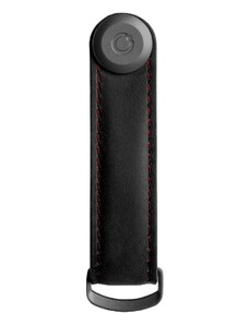 Orbitkey Crazy Horse Obsidian Black with Red Stitching