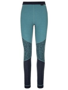 Women's thermal trousers from merino wool KILPI JANNA-W dark green