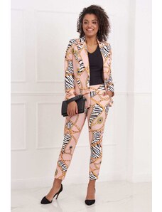 FASARDI Elegant trousers with powder pattern