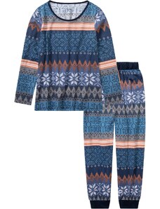 bonprix Pyžamo v nórskom dizajne, farba modrá