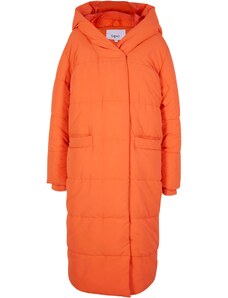 bonprix Vatovaný kabát, oversize, s kapucňou, z recyklovaného polyesteru, farba oranžová