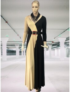 šaty dvojfarebné béžové Rinascimento